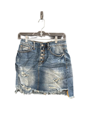 Open image in slideshow, Denim button down mini Skirt
